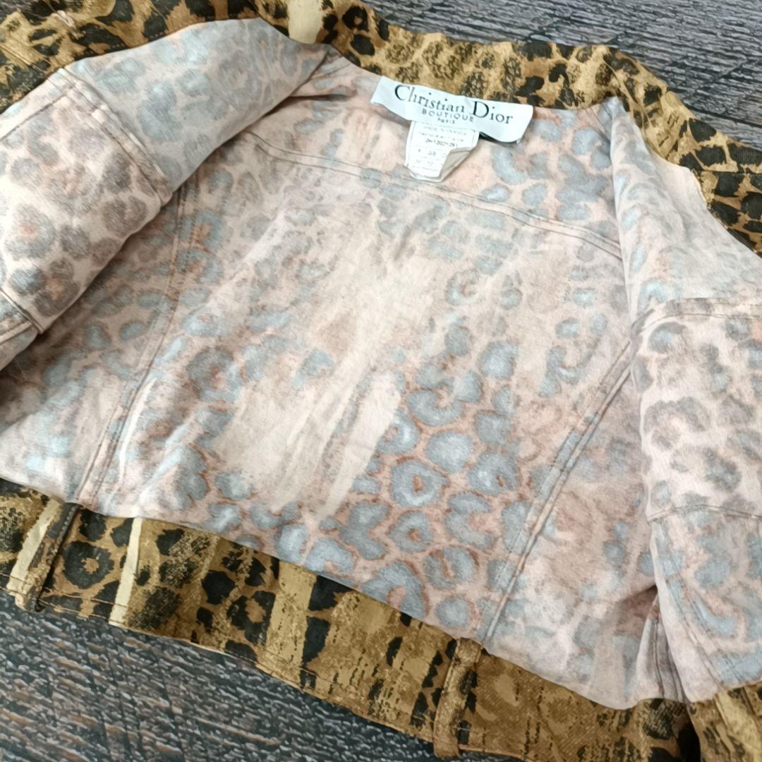 Dior ディオール ガリアーノレオパード 豹柄クロップドジャケット y2kレア