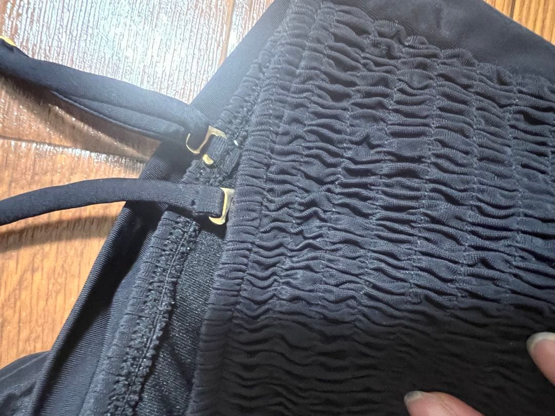 【新品未使用】anuans バック リボン 水着 ビキニ ブラック Free