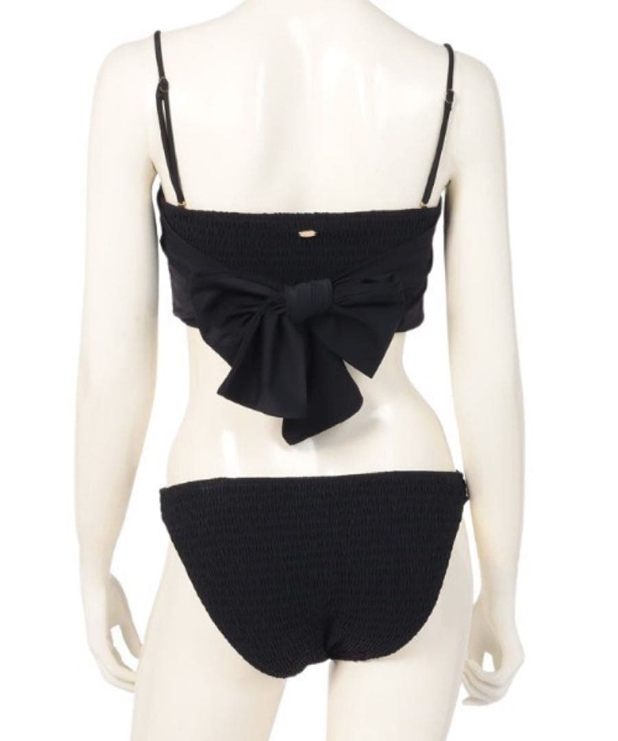 【新品未使用】anuans バック リボン 水着 ビキニ ブラック Free