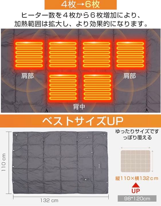 電気毛布　敷き毛布　冷房対策　かけ毛布　グレー