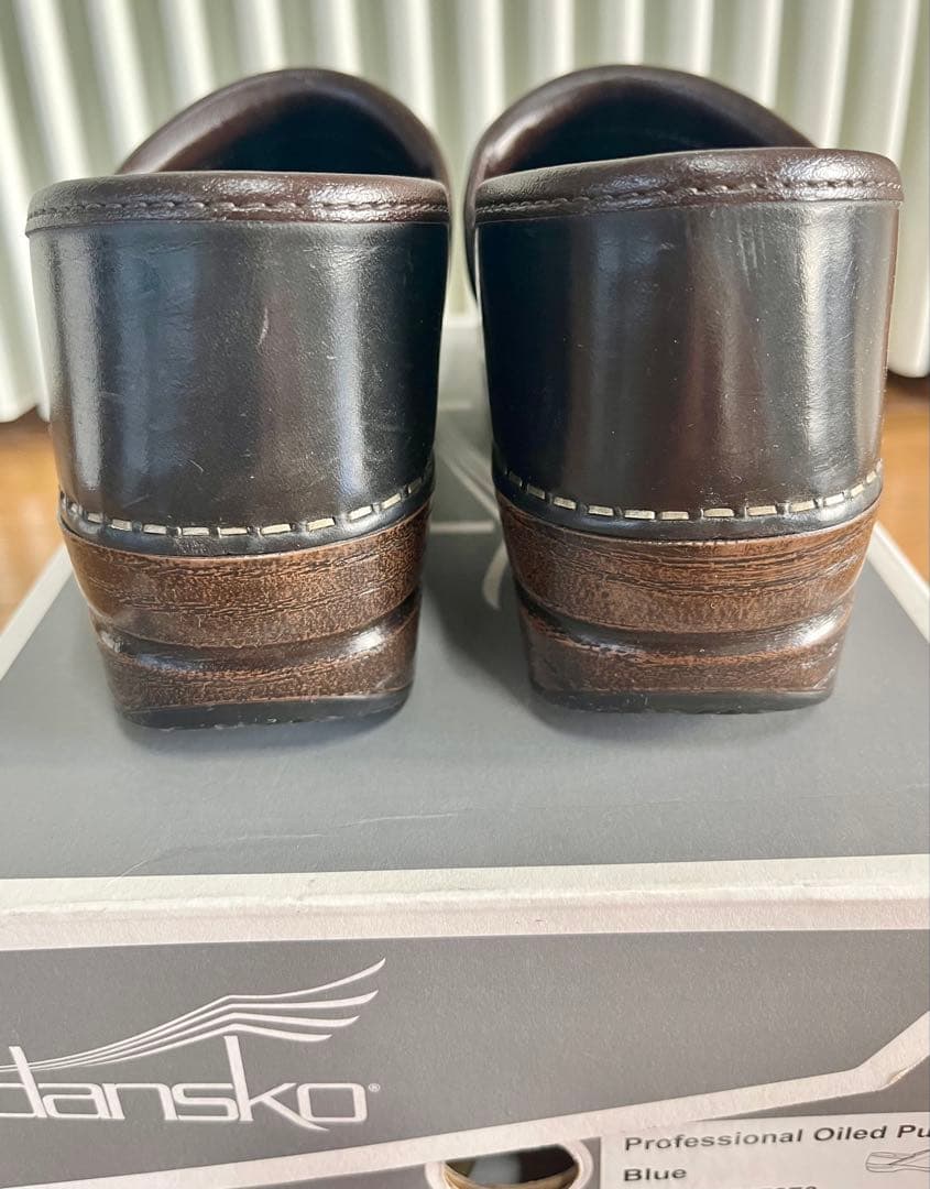 靴 dansko Professional Oiled Pull Up37 Blue