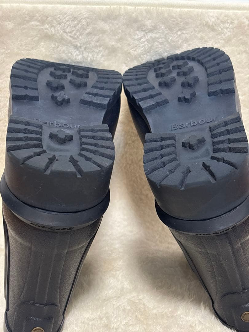 お買い得品　Barbourバブアー サイドゴア レインブーツ ネイビー　UK7