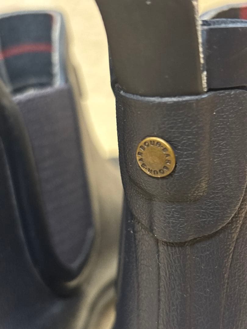 お買い得品　Barbourバブアー サイドゴア レインブーツ ネイビー　UK7