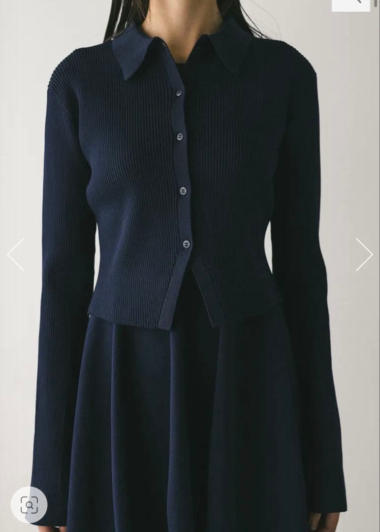 【新品】スタイルミキサー　STYLEMIXER 2ピースポロニットワンピース　紺