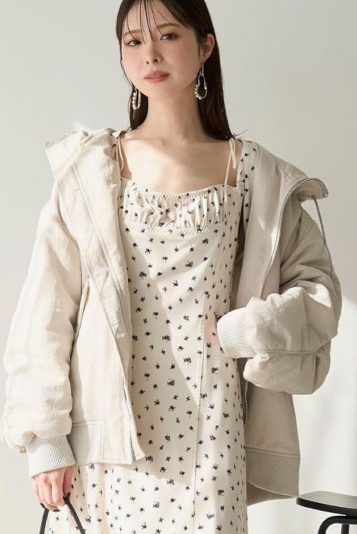 フレイアイディー レースアップフーディーブルゾン