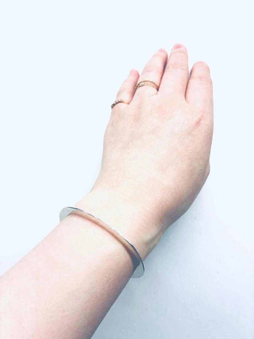 e.m. 平打ち バングル カフ ブレスレット