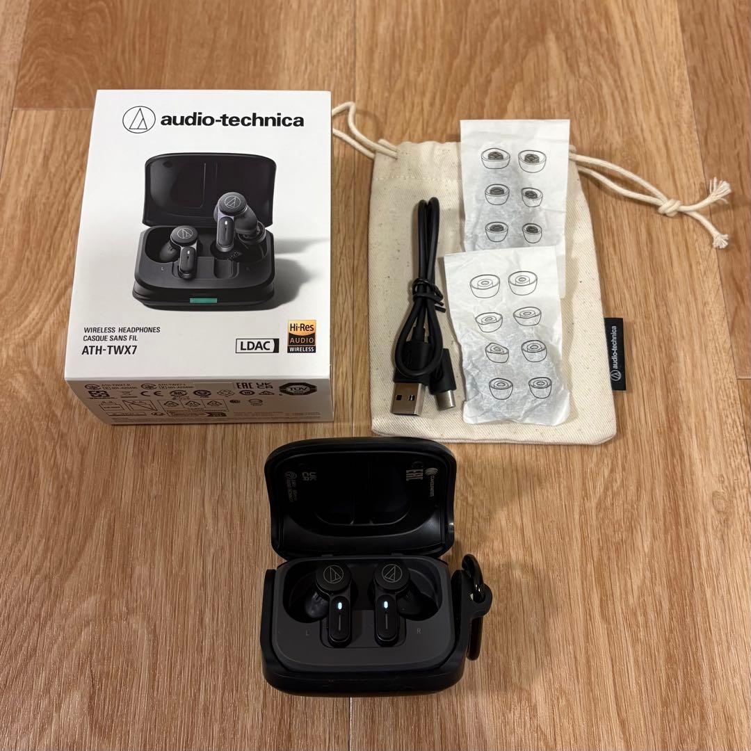 オーディオテクニカ ワイヤレスイヤホン ATH-TWX7 BK アッシュブラック