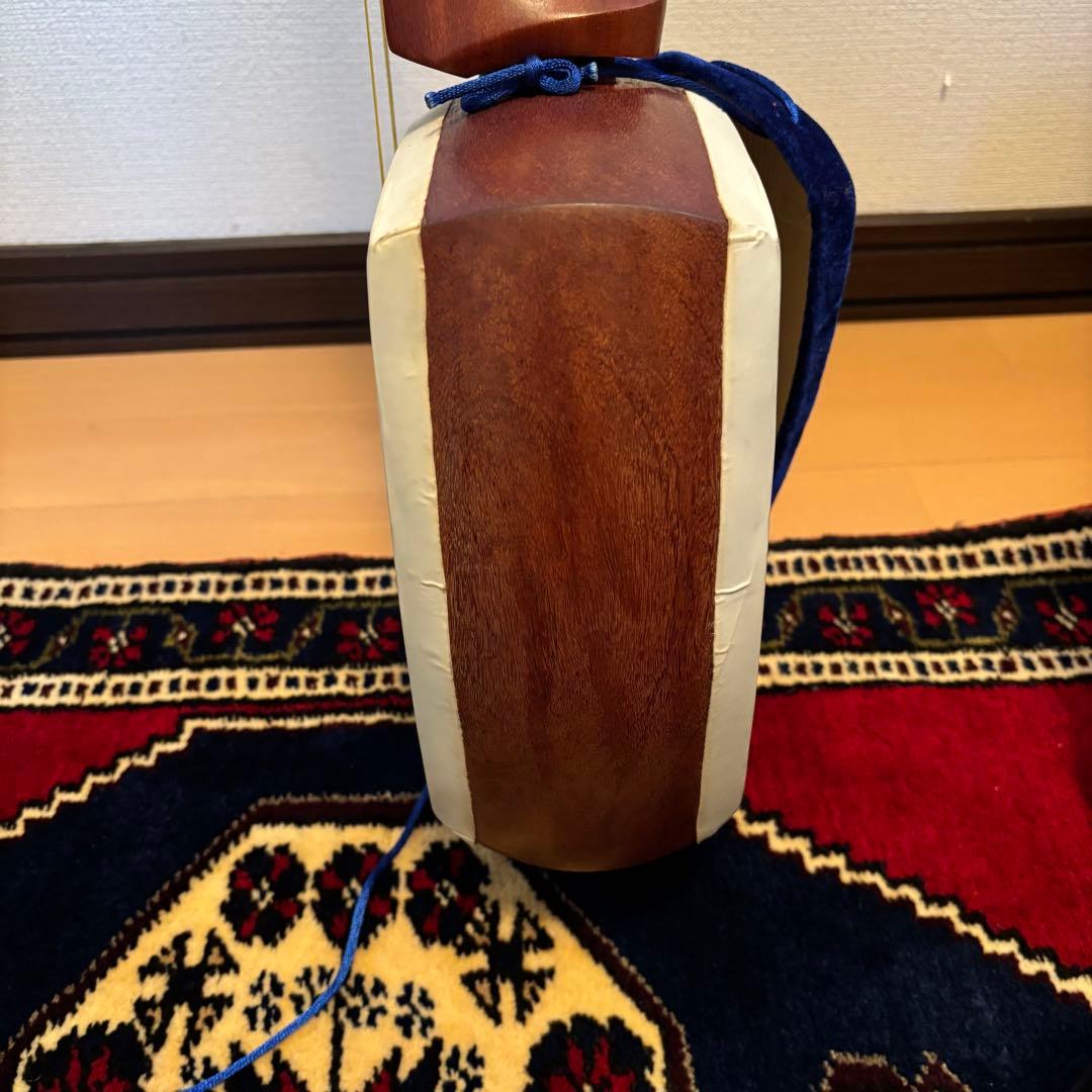木製三味線本体 3弦 茶色