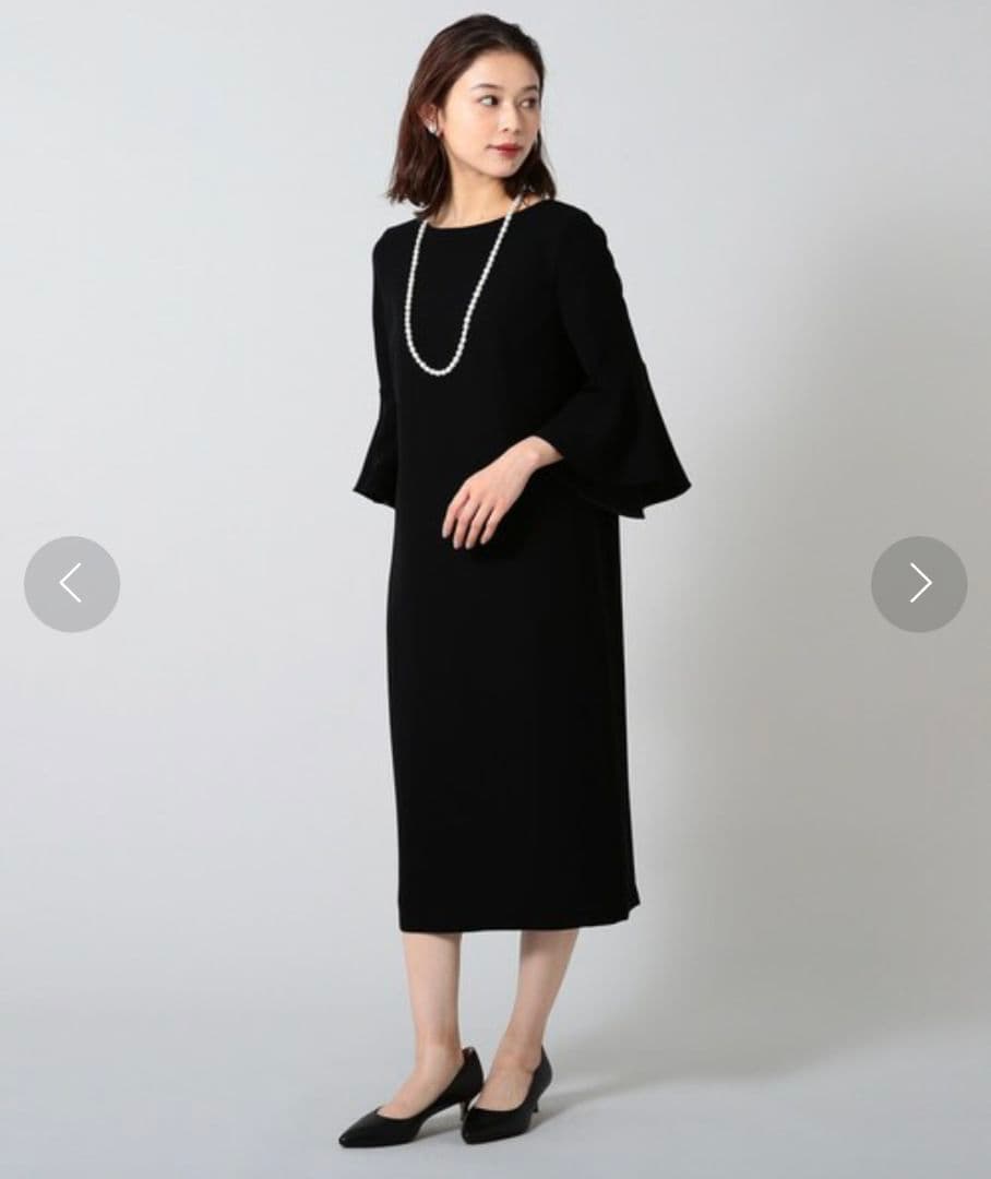 新品　大きいサイズ　アンタイトル　ミリオーネフリル袖ワンピース