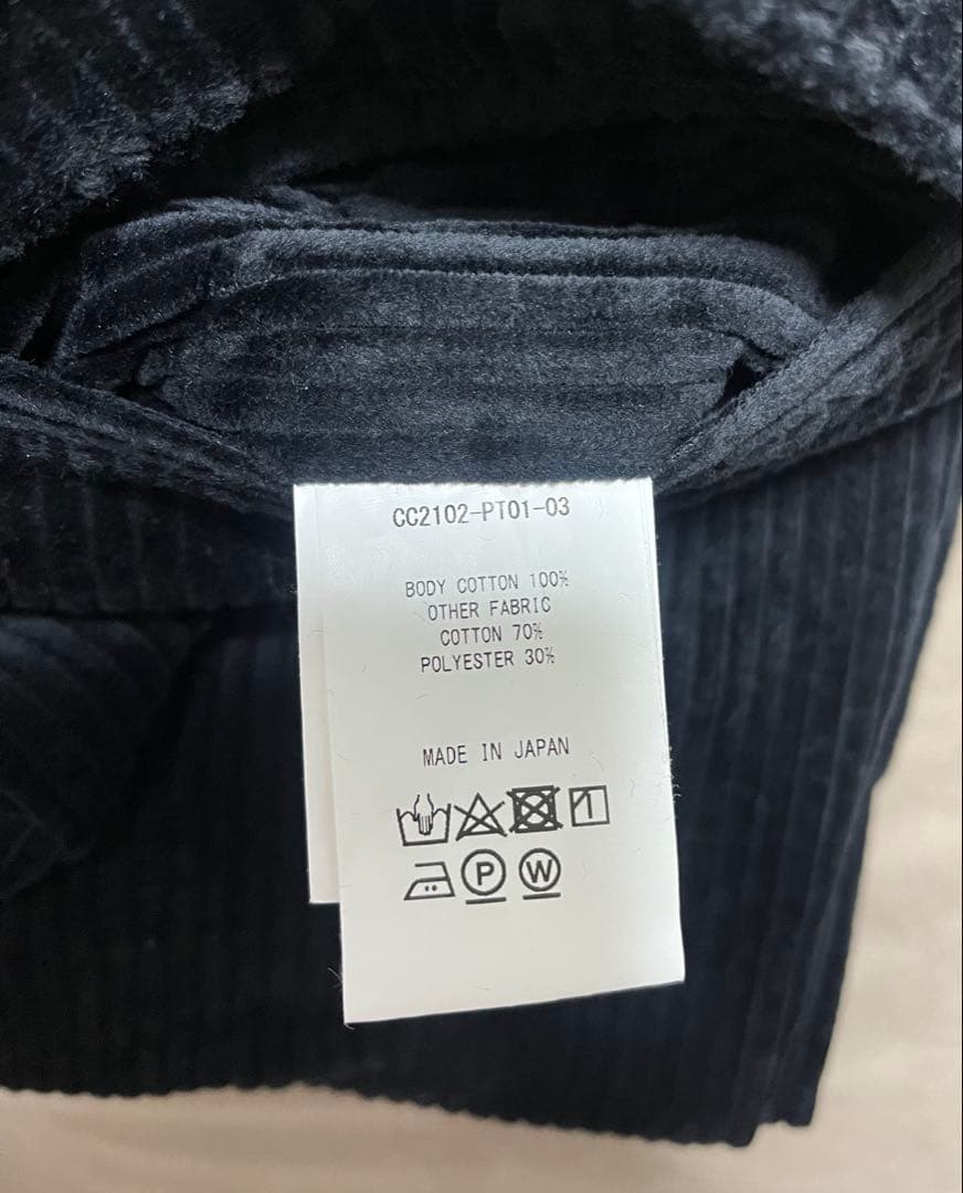 COLONY CLOTHING コーデュロイシャーリングパンツ BLACK 48