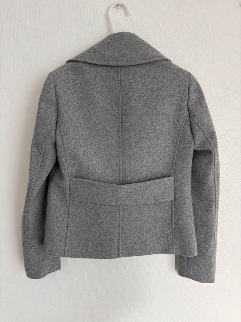 Max & Coグレー ウール ピーコート ダブルブレスト