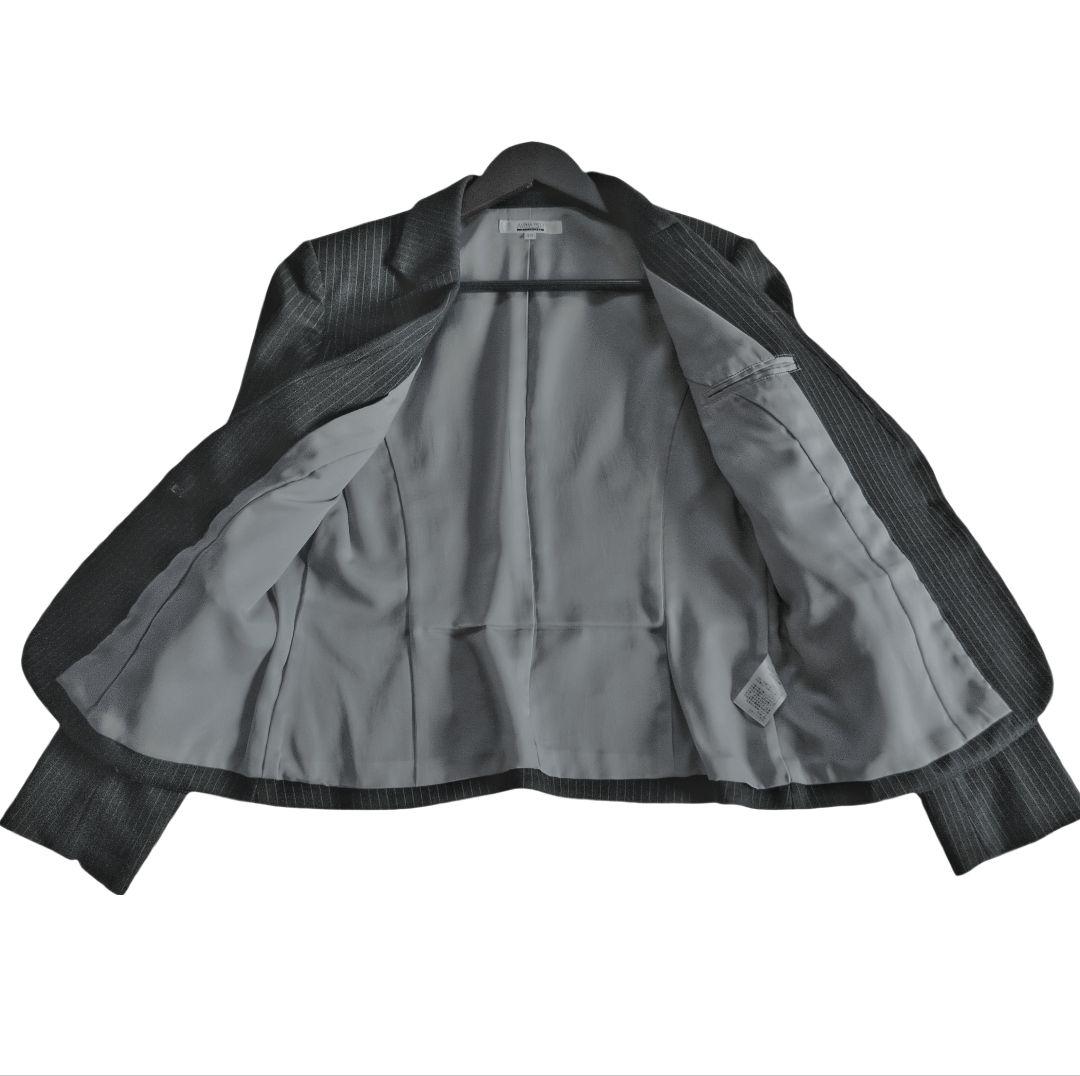 美品☆ アルファピア 事務服 オフィススーツ グレー 13号 ウォッシャブル