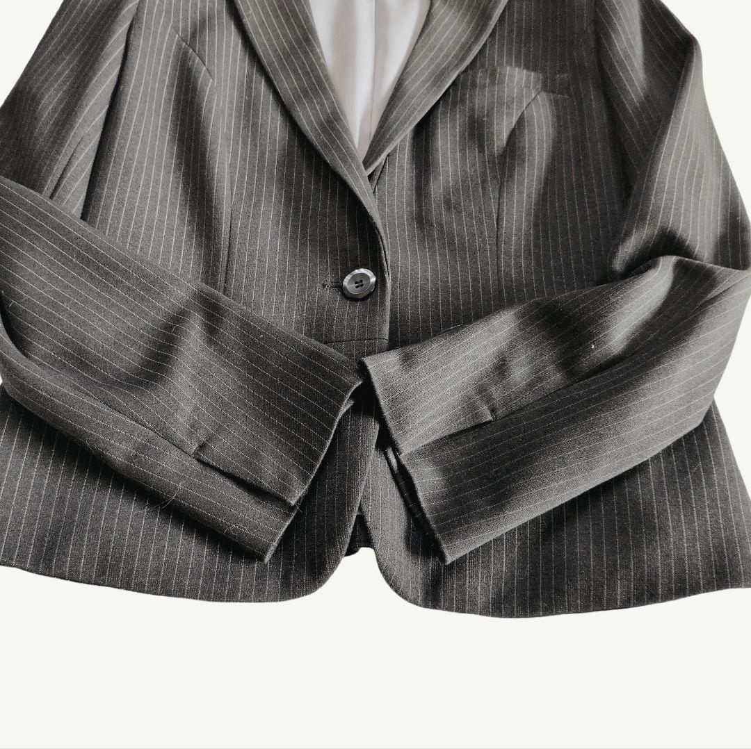 美品☆ アルファピア 事務服 オフィススーツ グレー 13号 ウォッシャブル