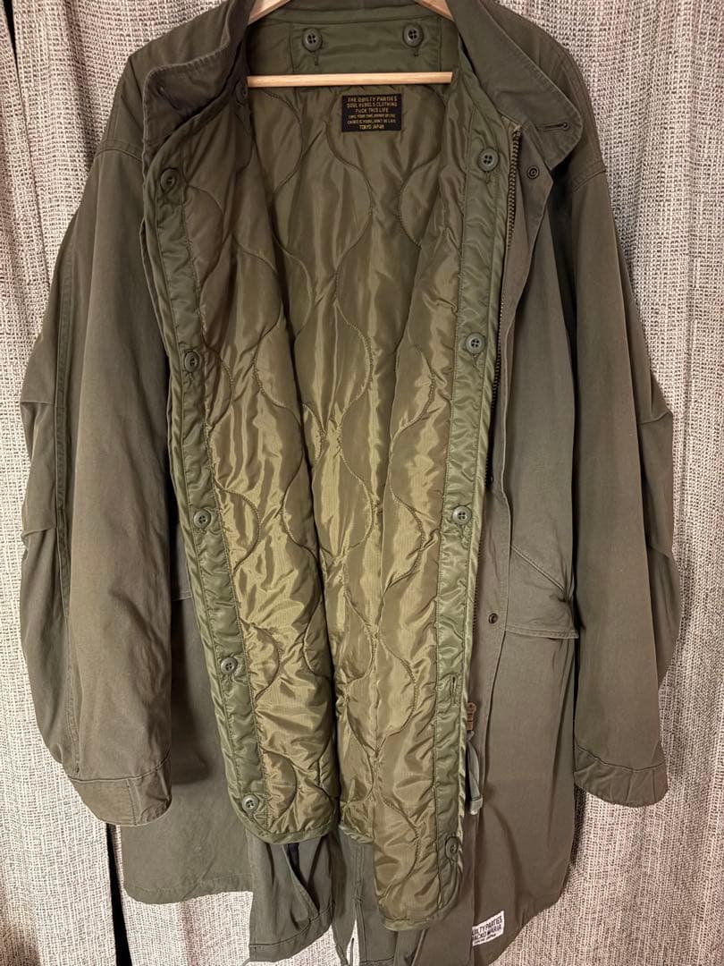 wackomaria オリーブ色 モッズコート キルティング内側