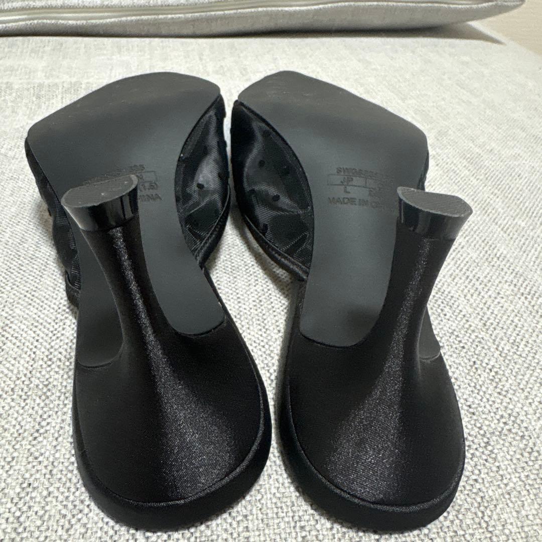 SNIDEL スナイデル ドットチュールリボンミュール