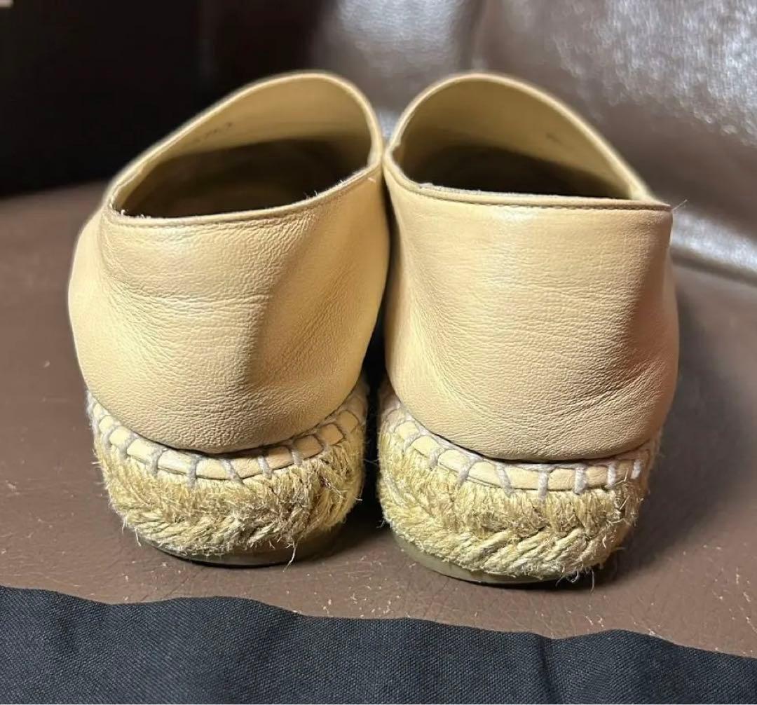 CHANEL 美品　ベージュ　エスパドリーユ 37 23.5 cm バイカラー
