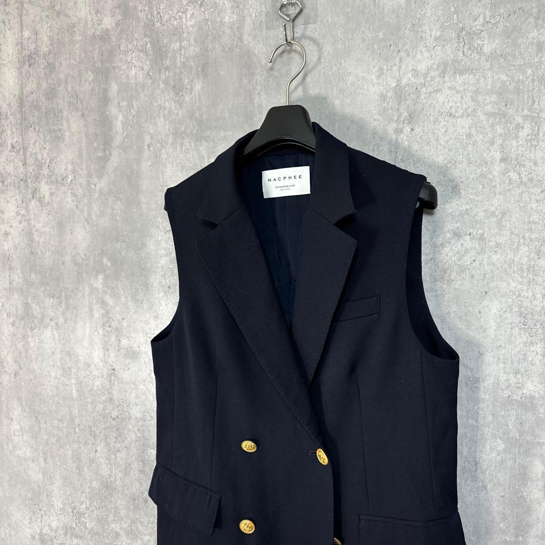 MACPHEE ウールギャバジン ダブルブレストジレ 36