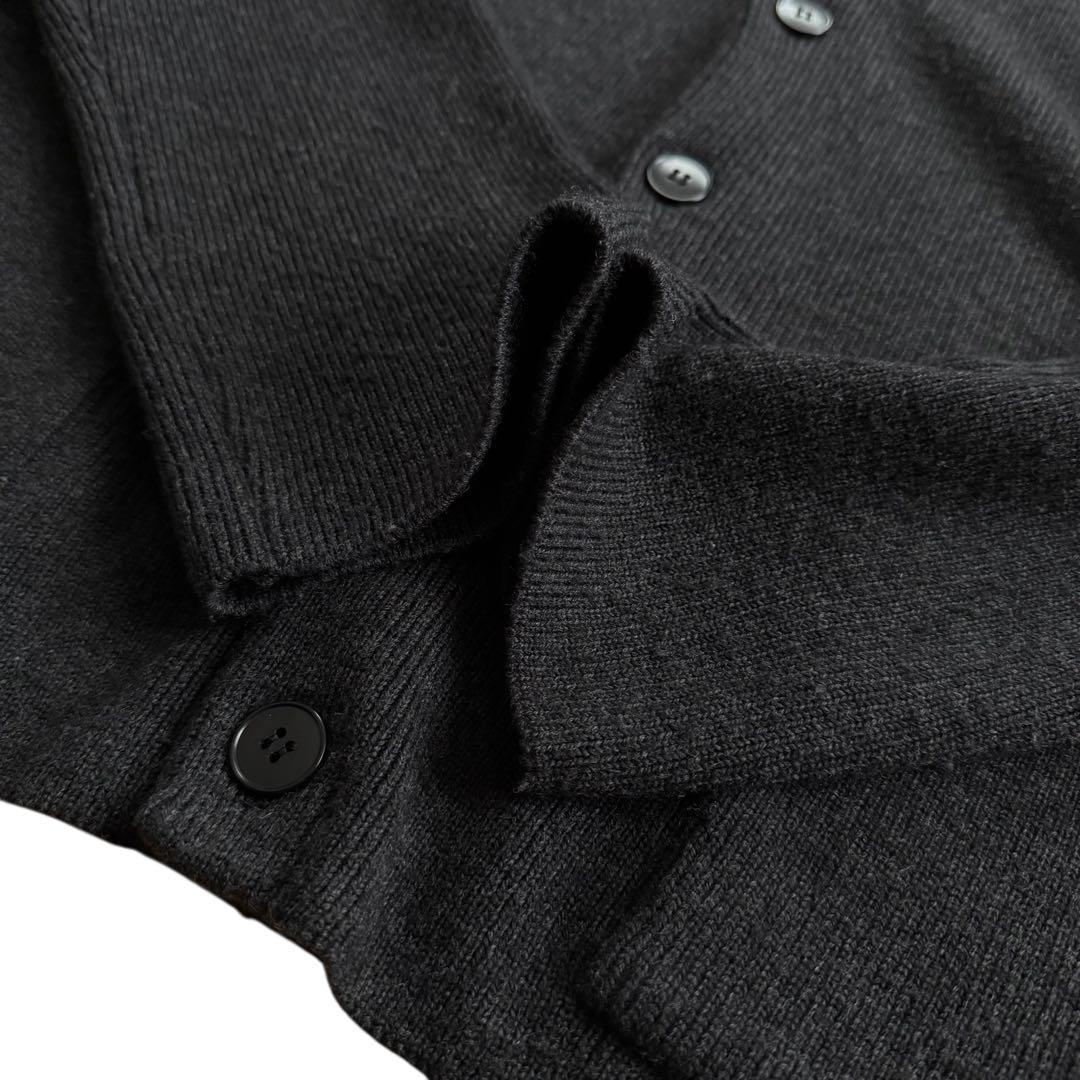 【90s/フランス製】美品 アニエスベーオム ニットジャケット 黒 XL相当