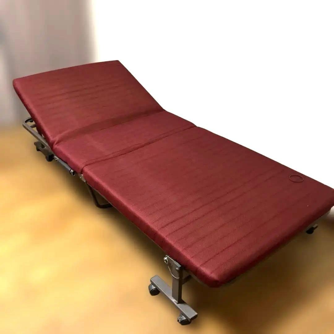 【最終値下げ】リクライニング付き折りたたみベッド　シングル