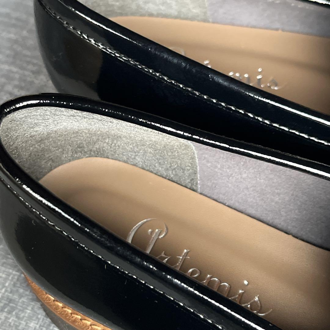 アルテミスバイダイアナ 厚底 エナメル タッセルローファー 黒 ブラック 美品