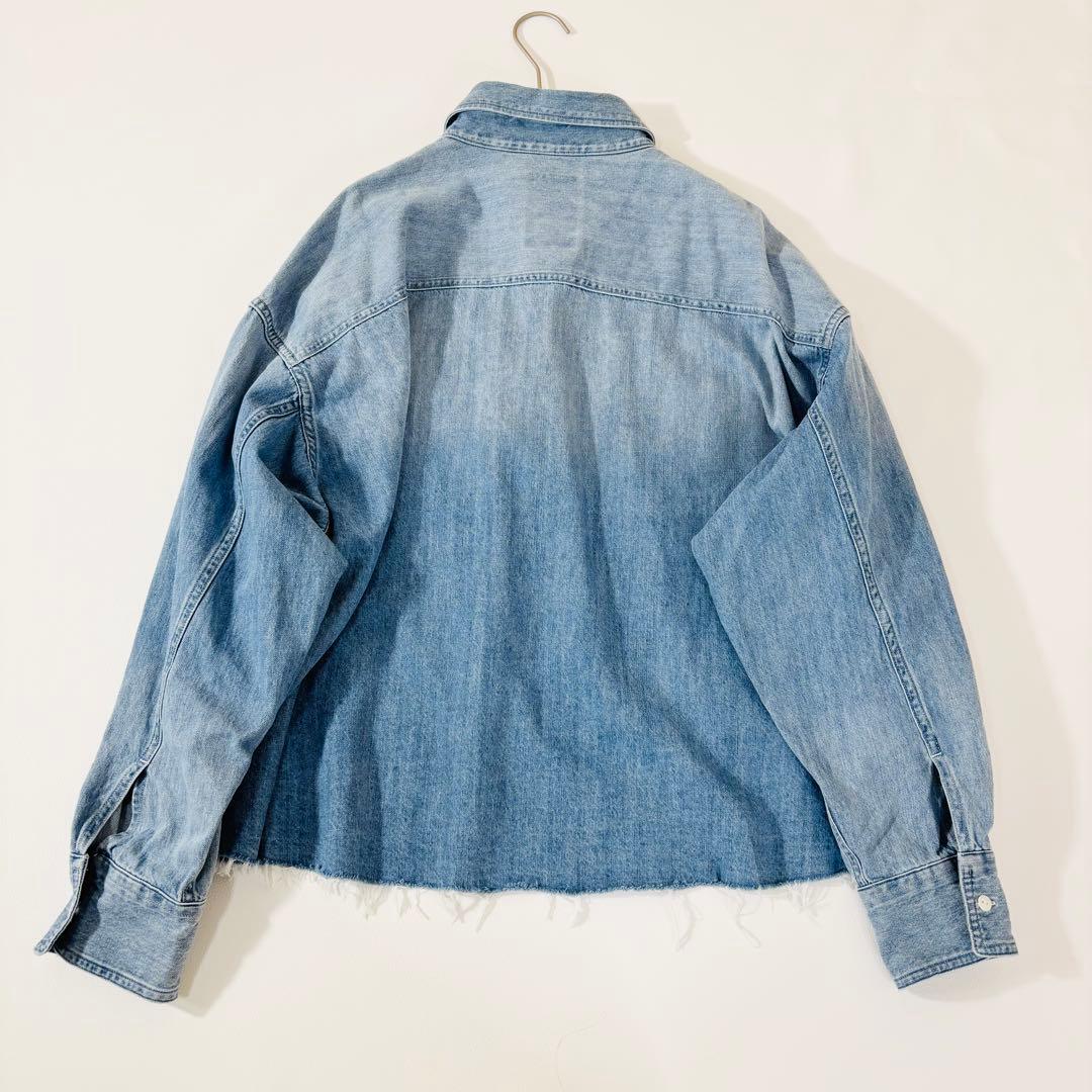 882 美品✨ウィムガゼット デニムシャツ 定価3万 サックスブルー