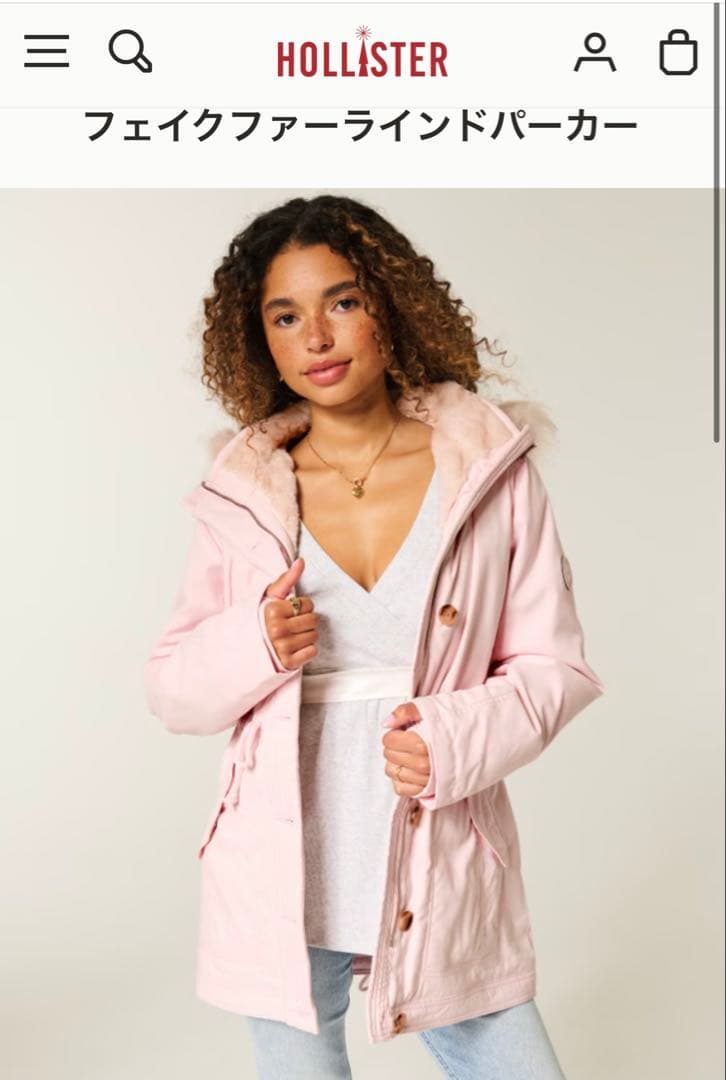 Hollister フェイクファーラインドパーカー 新品未使用