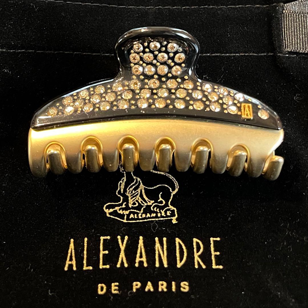 アレクサンドルドゥパリヴァンドームクリップMブラック/ゴールド定価34,100円