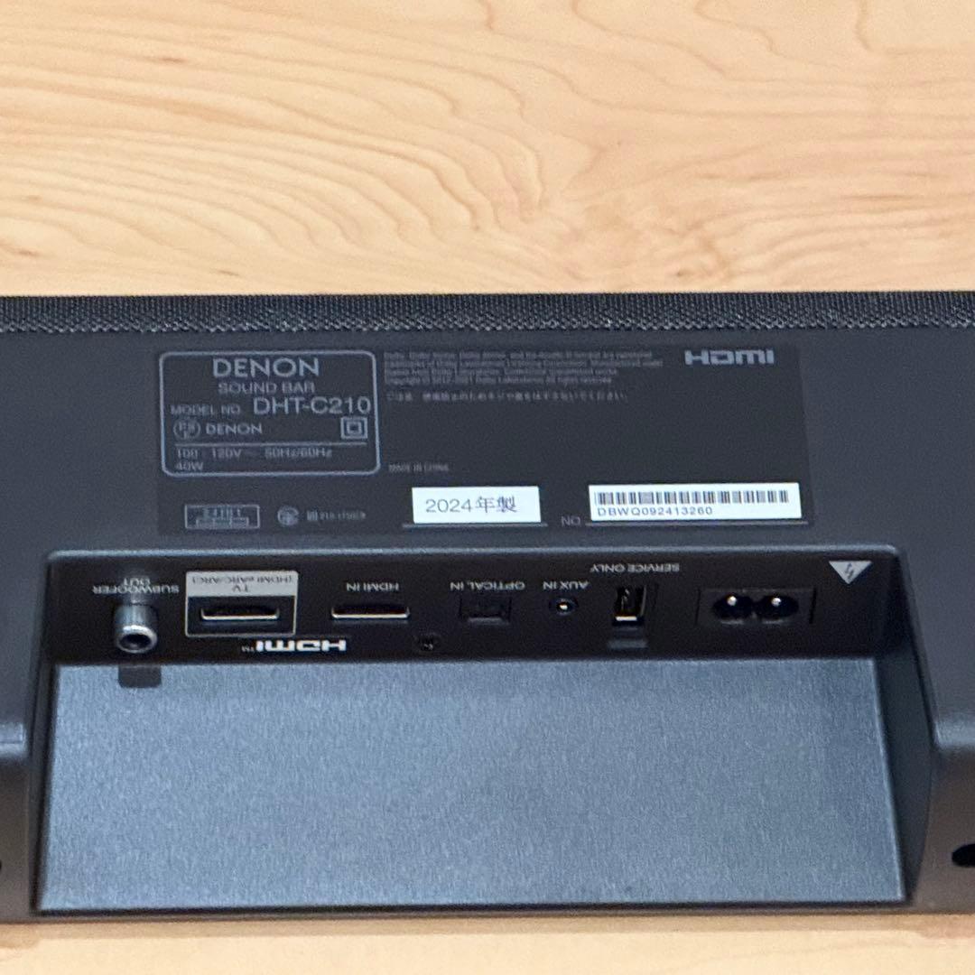 DENON サウンドバー DHT-C210K 2024年製 美品