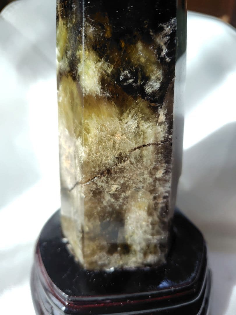 魔晶ゼウス スモーキーシトリン タワー｜台座付き 732g