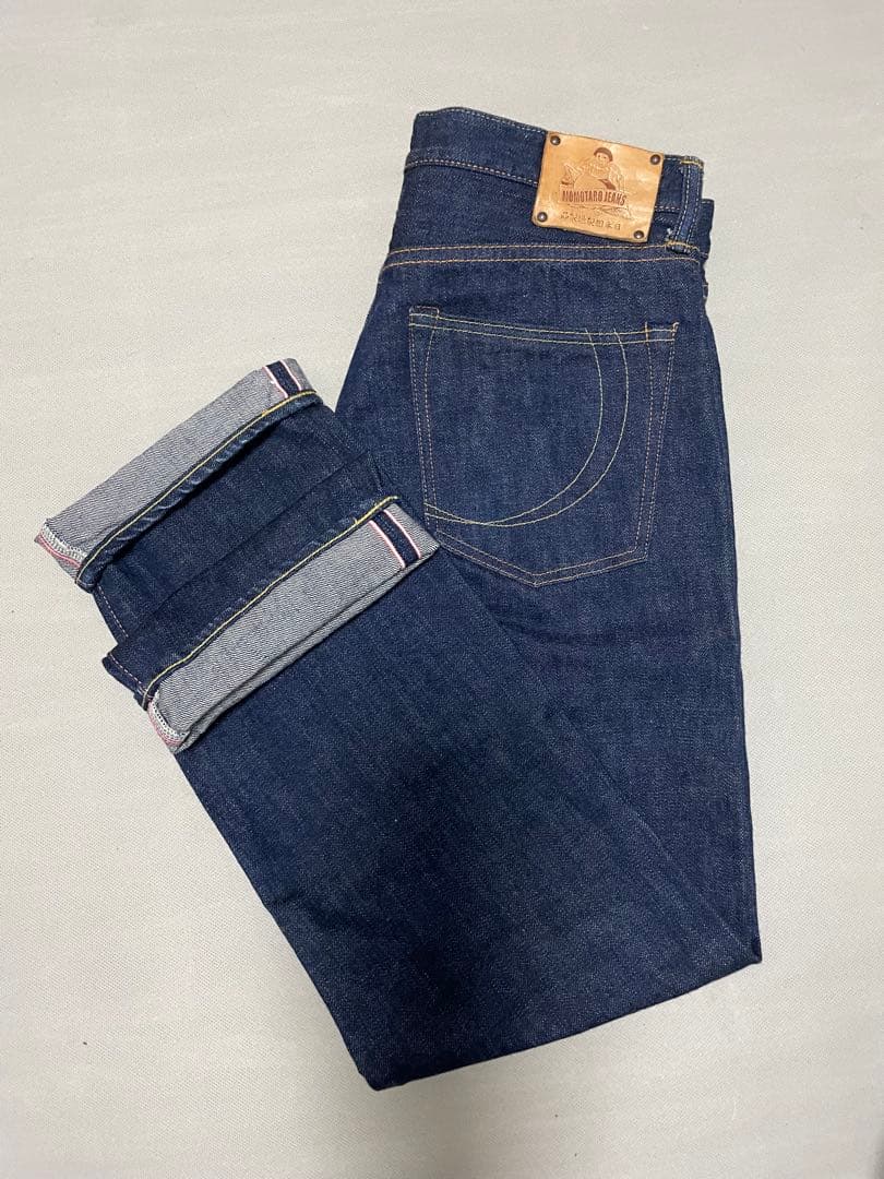 桃太郎ジーンズ G004-MB 日本製 銅丹 濃紺 桃耳セルビッチW33