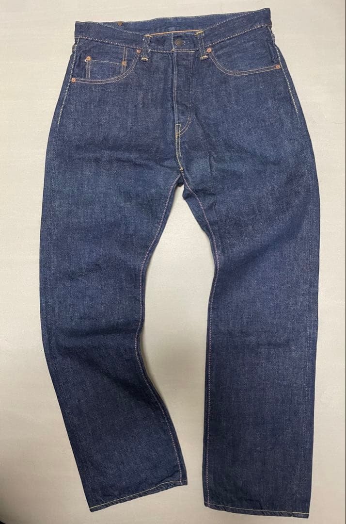 桃太郎ジーンズ G004-MB 日本製 銅丹 濃紺 桃耳セルビッチW33