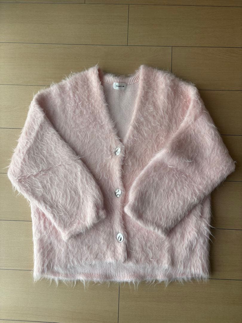 【FRAY I.D】ダブルフェイスシャギーカーディガン