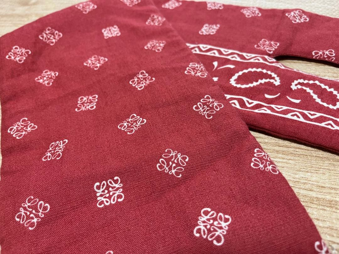 美品 メンズ LOEWE (ロエベ ) ペイズリー風バンダナ柄ストール