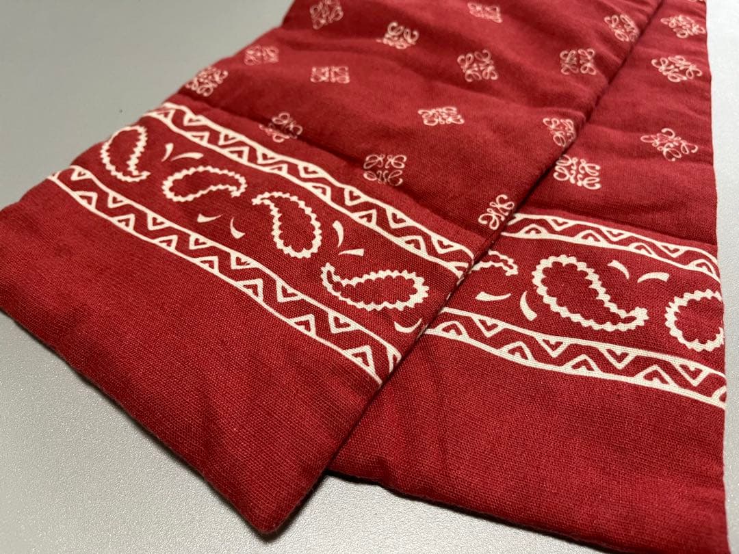 美品 メンズ LOEWE (ロエベ ) ペイズリー風バンダナ柄ストール