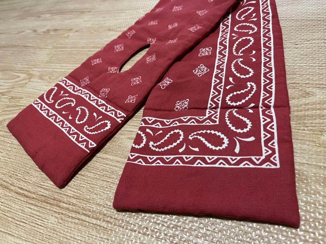 美品 メンズ LOEWE (ロエベ ) ペイズリー風バンダナ柄ストール