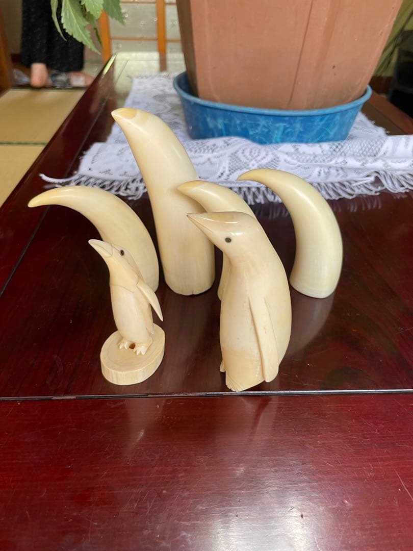 シ*ャ様 極希少マッコウクジラの歯、置物トータル830g 6点