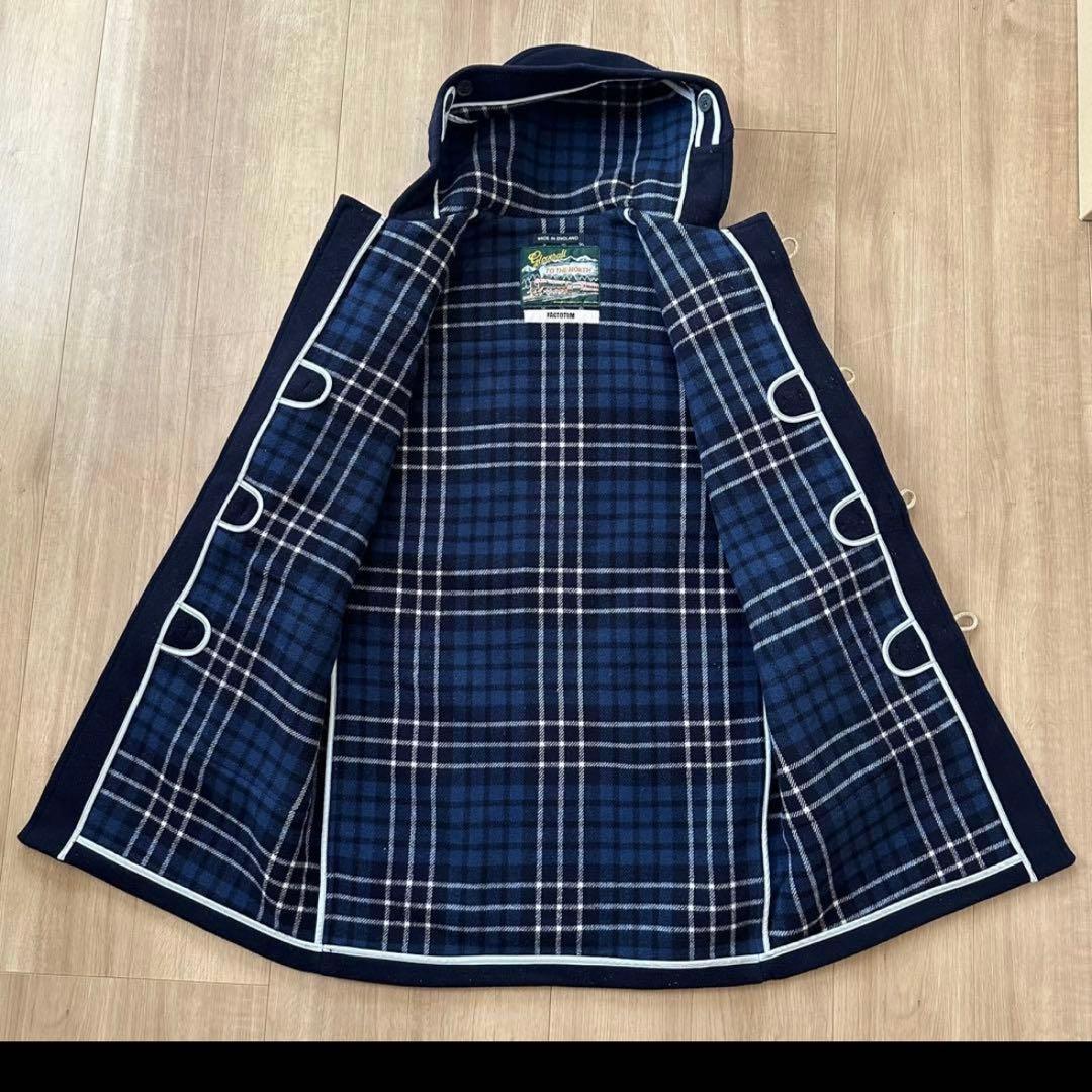 【美品】グローバーオール ダッフルコート ネイビー イングランド製　英国製　別注