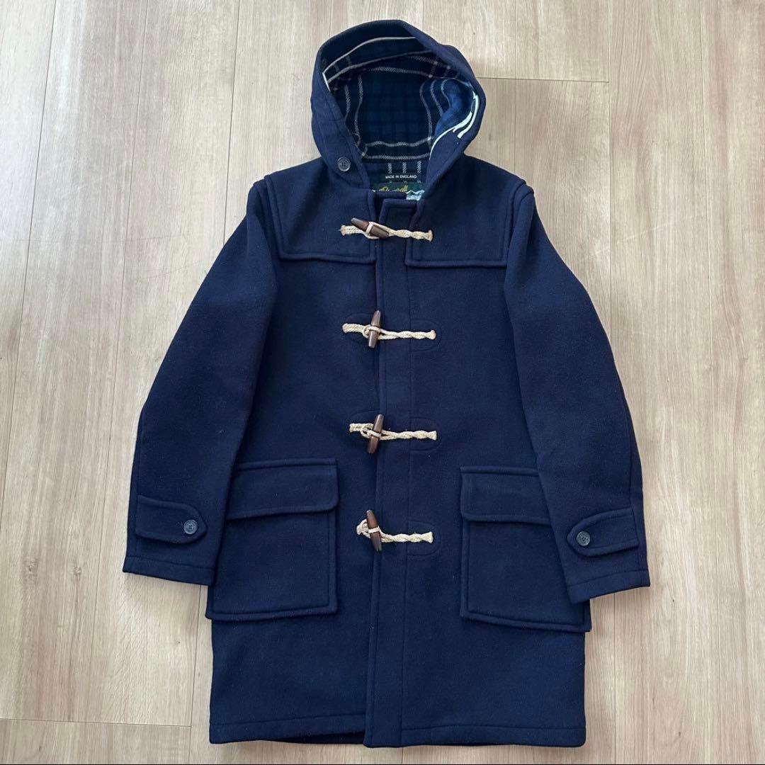 【美品】グローバーオール ダッフルコート ネイビー イングランド製　英国製　別注