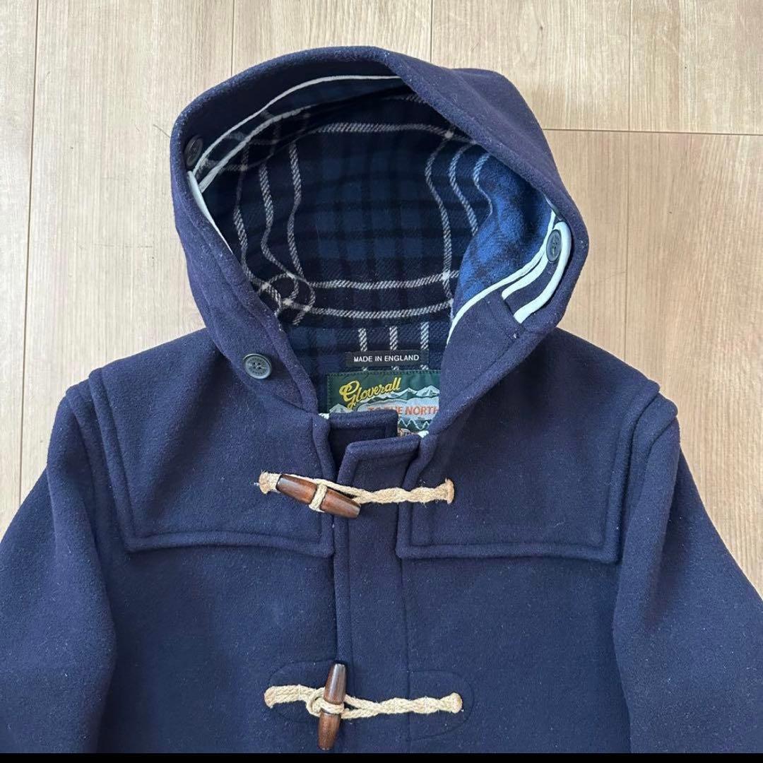 【美品】グローバーオール ダッフルコート ネイビー イングランド製　英国製　別注