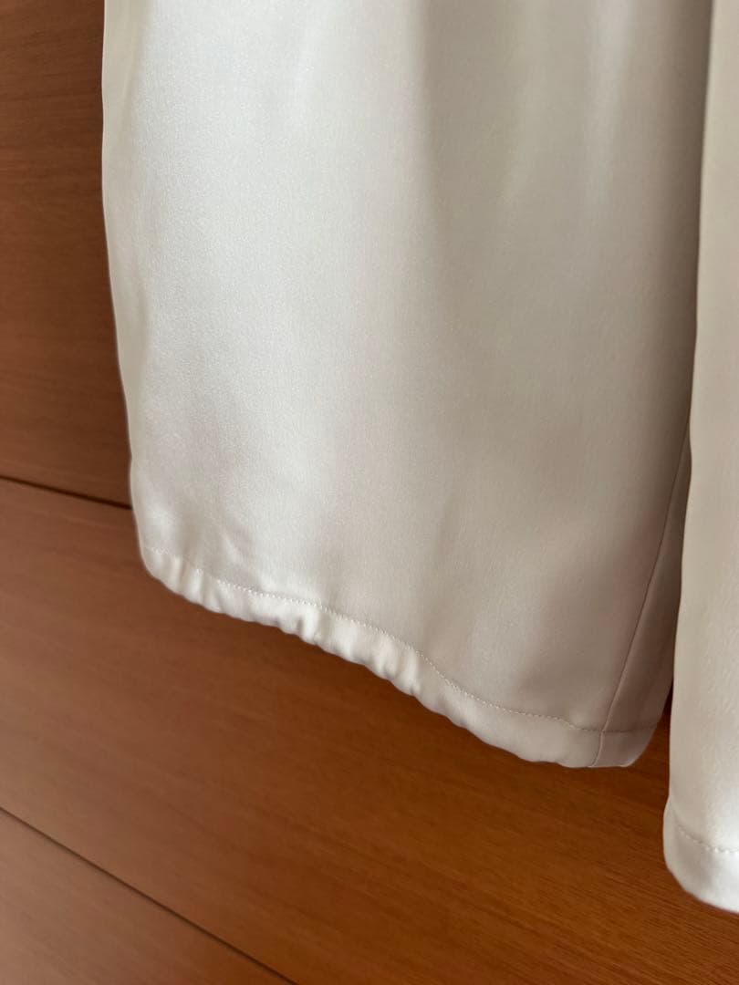 ANAYI ストレッチサテンカーゴパンツ