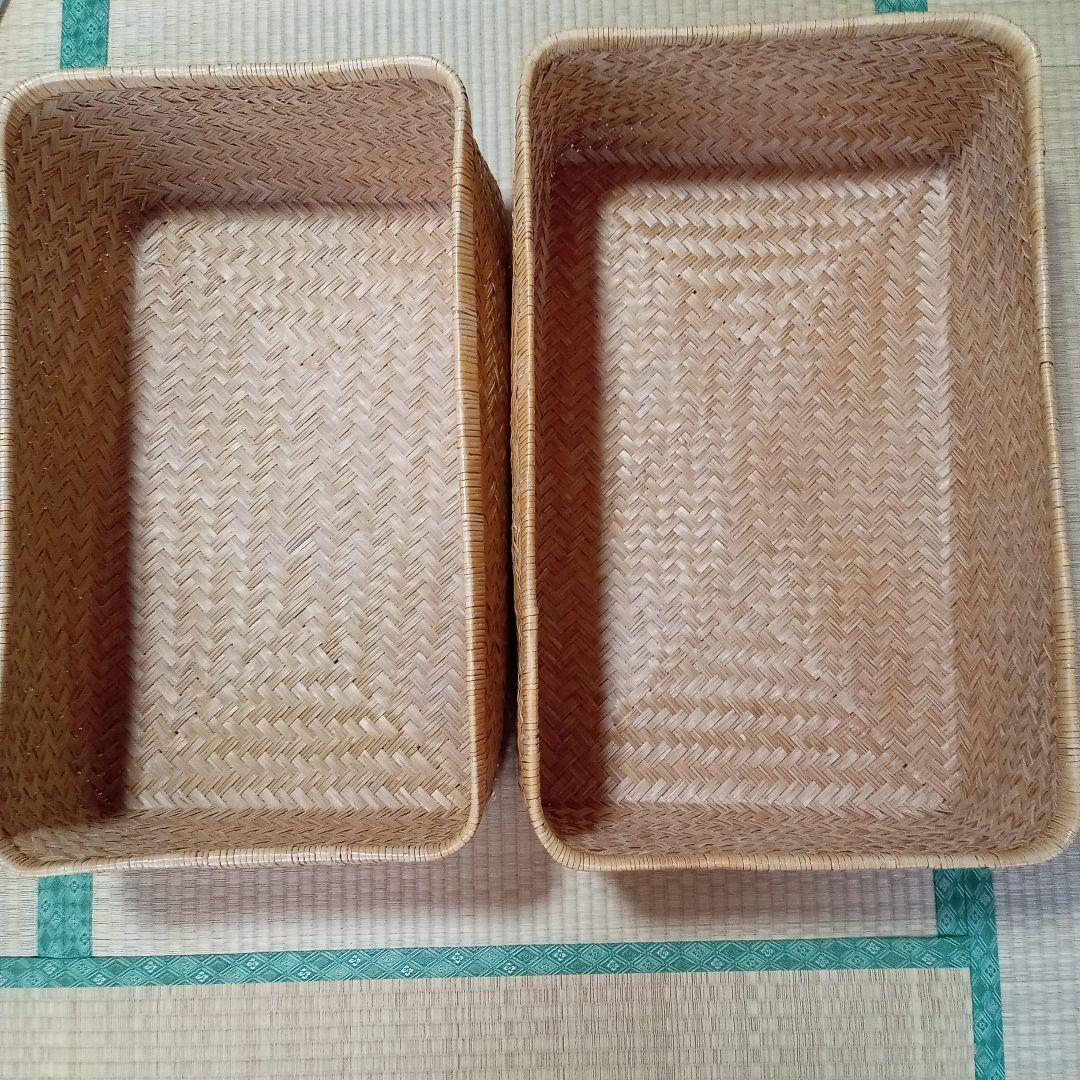 鳥越すず竹竹細工行李かご(大型67cm)