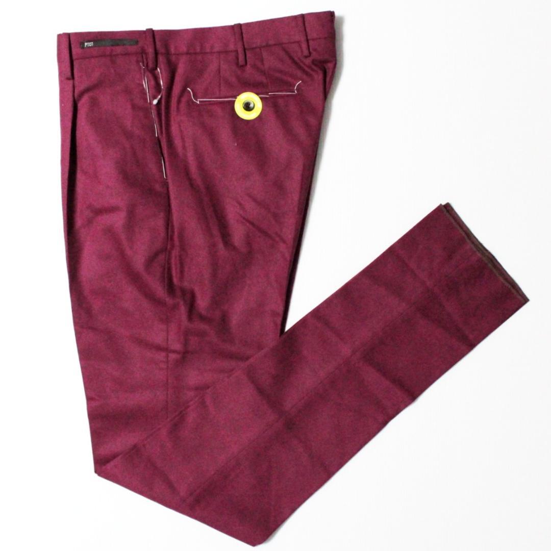 新品 PT01 ストレッチ フランネル ワンタックスラックス XL相当W90cm