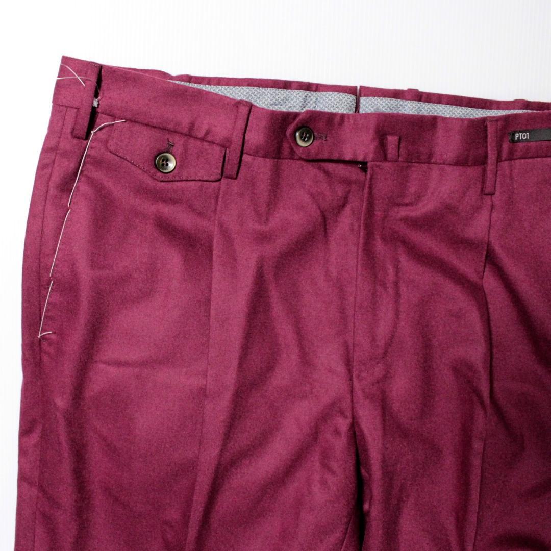 新品 PT01 ストレッチ フランネル ワンタックスラックス XL相当W90cm