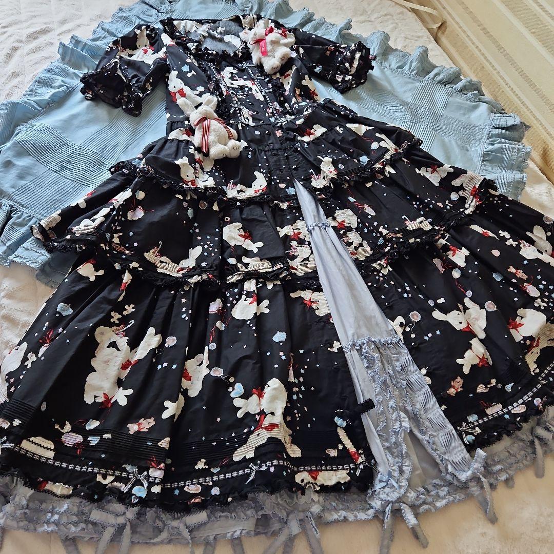 ★ピンクハウス★❤️エトワールシュクレロングワンピース✨被せ段々✨黒