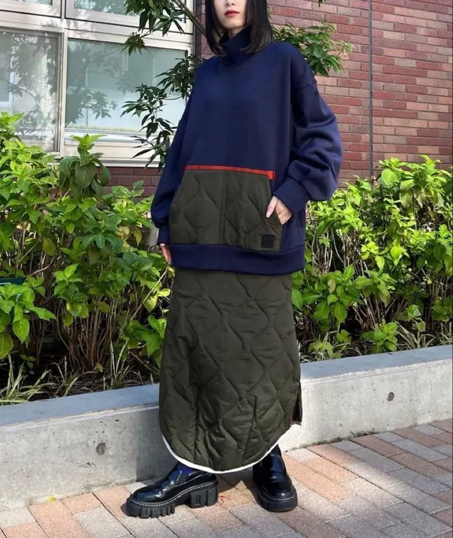 新品 UN3D. アンスリード キルティングドッキングスウェット