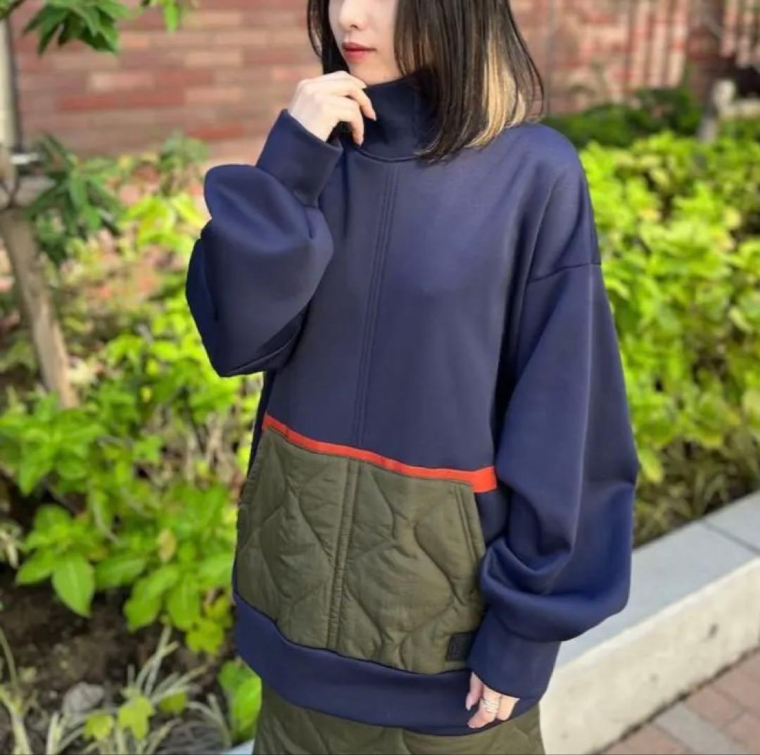 新品 UN3D. アンスリード キルティングドッキングスウェット