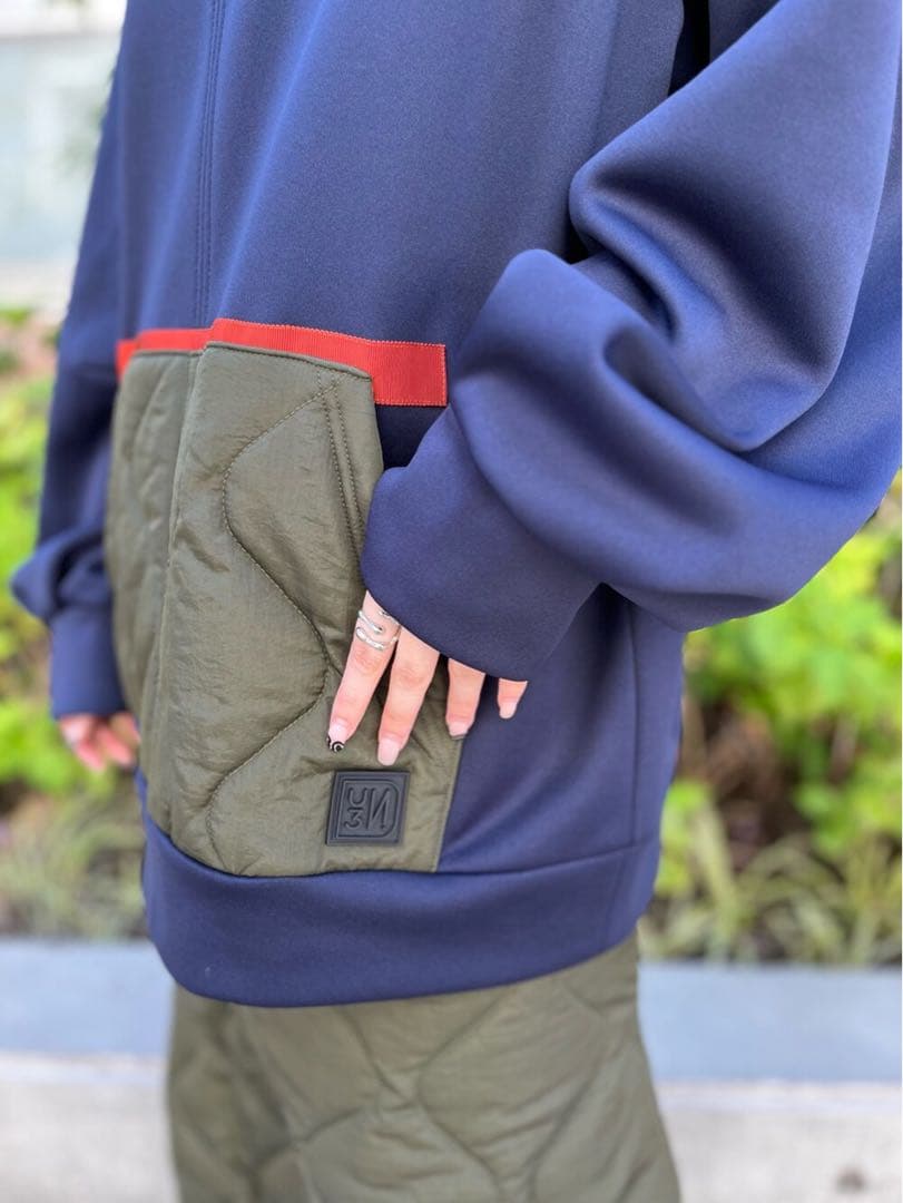 新品 UN3D. アンスリード キルティングドッキングスウェット