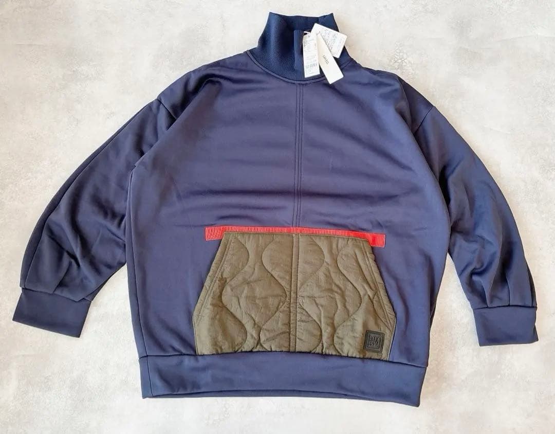 新品 UN3D. アンスリード キルティングドッキングスウェット