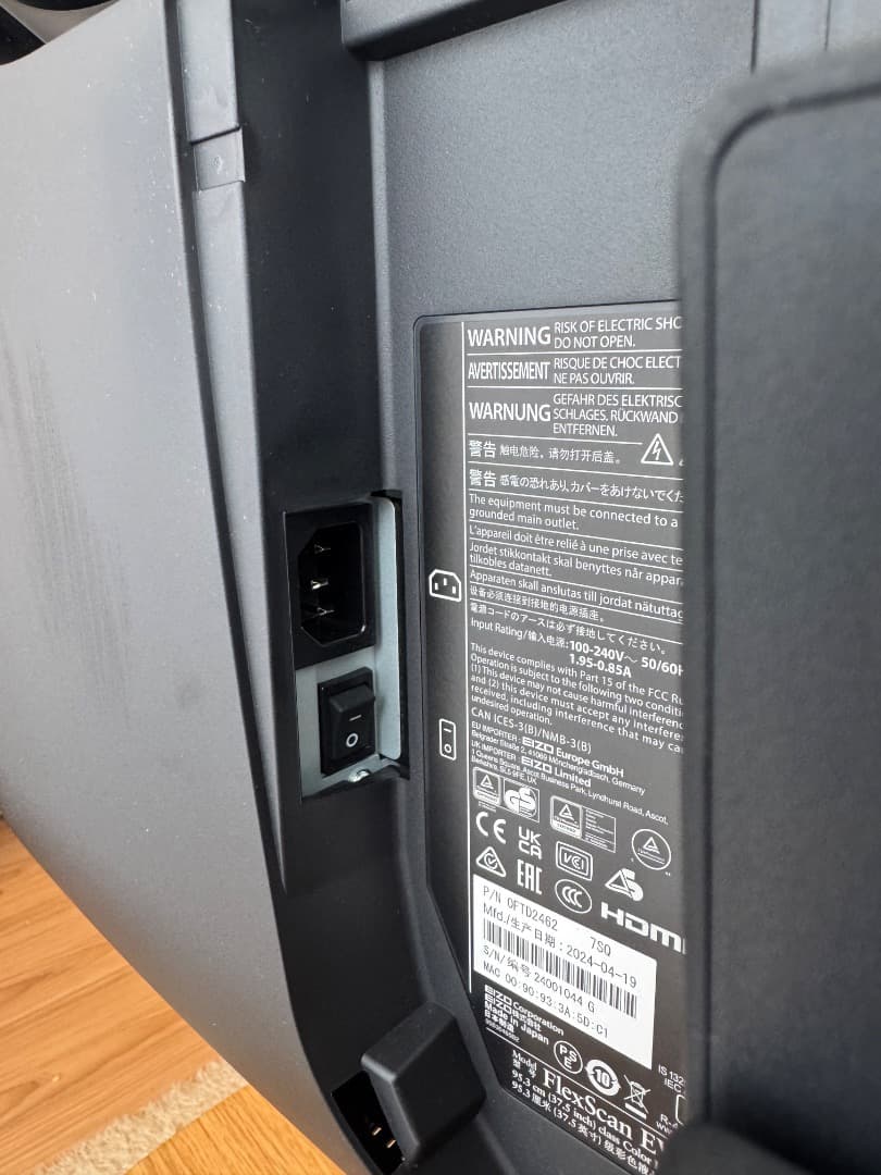 【美品】EIZO FlexScan EV3895-BK 2024年製