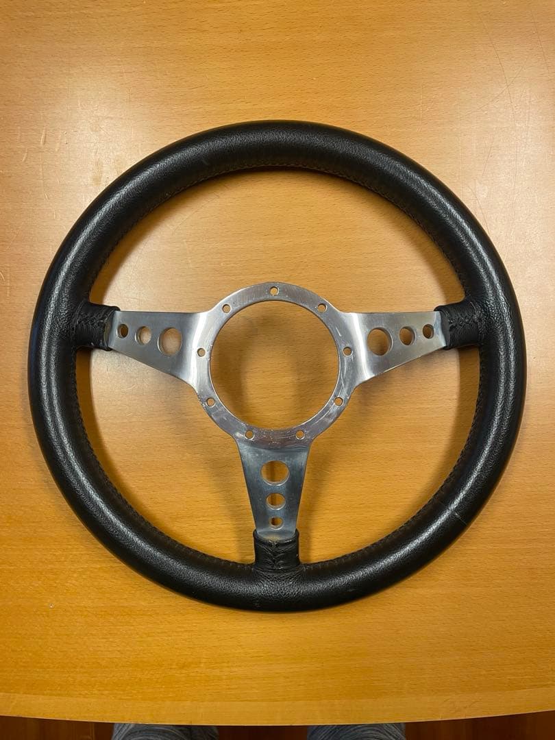 ローバーミニ用モトリタレザーステアリング　ディッシュ型